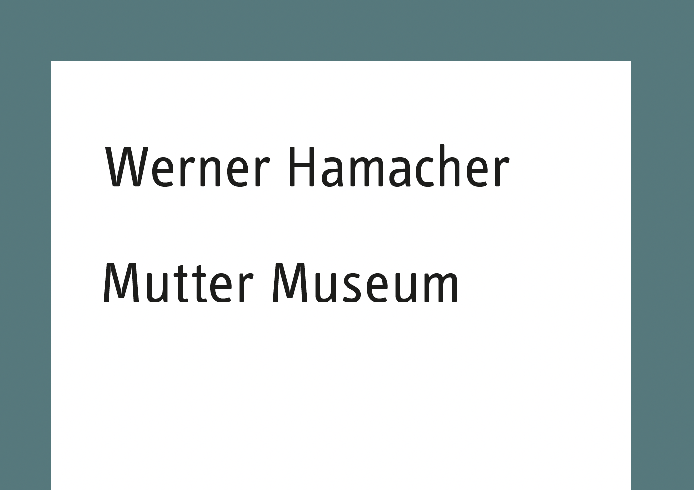 Titelseite Buch Mutter Museum