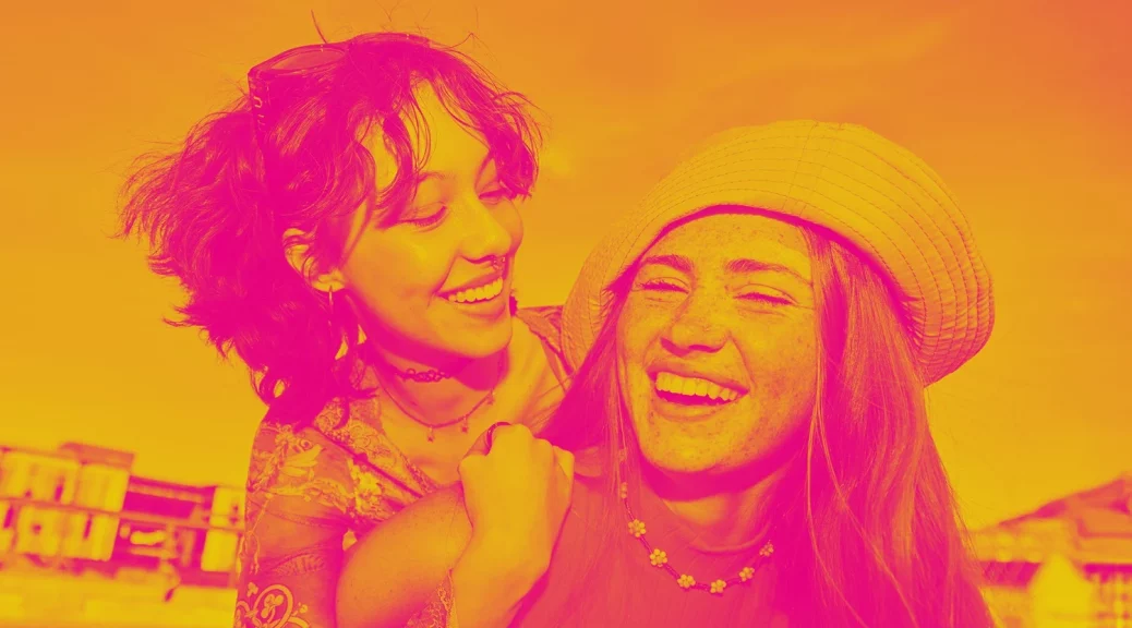 two laughing girls